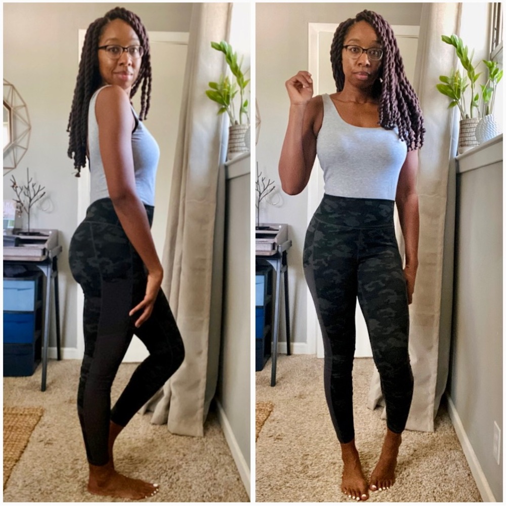 Fabletics Powerhold Mila Camo Mesh Pocket Workout Yoga Legging